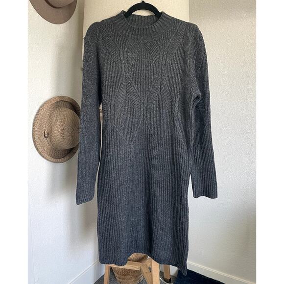 Liz Claiborne Heathered Metallic Thread Sweater Dress - L - Picture 1 of 5